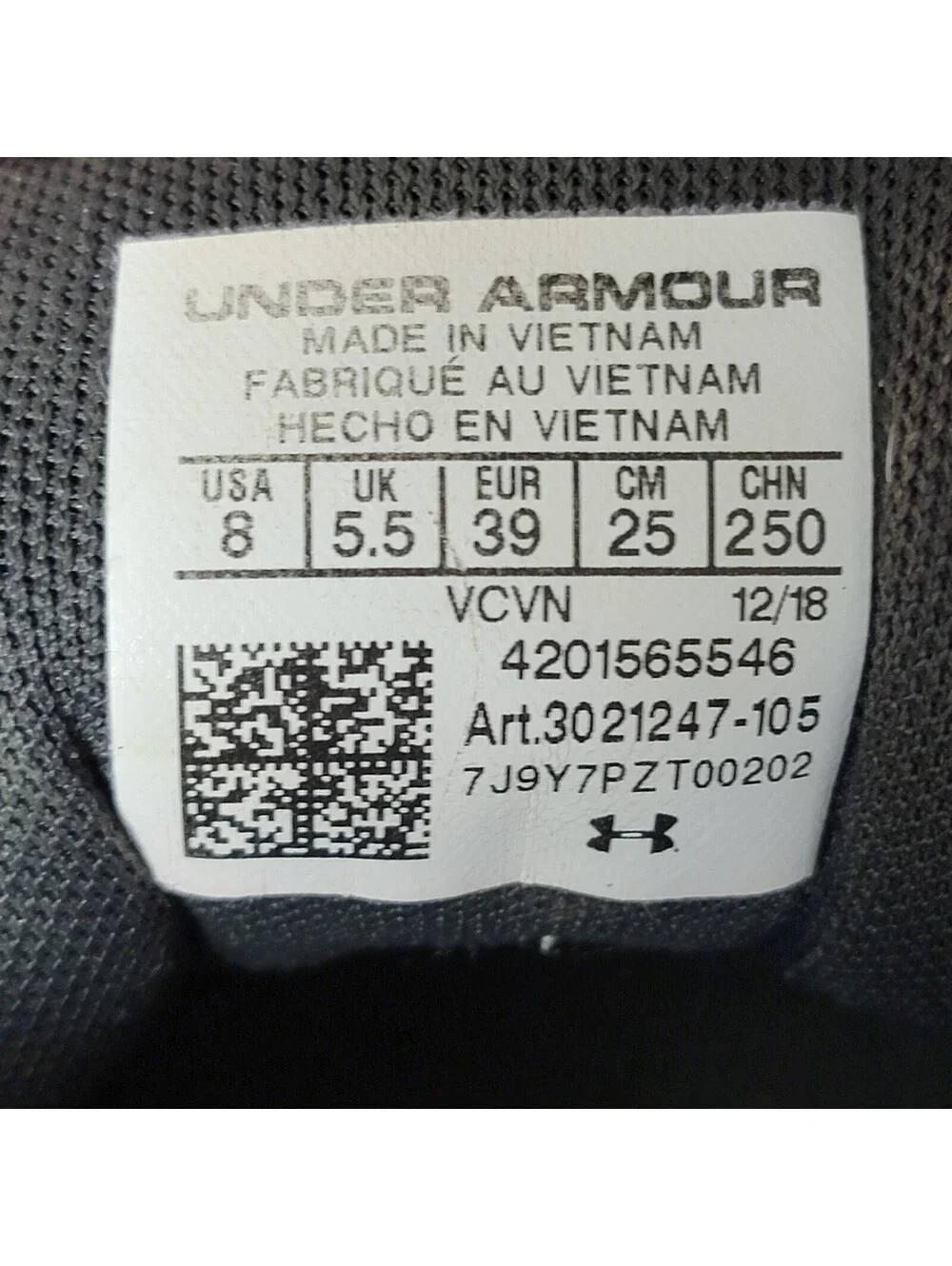Under Armour Charged Rogue Womens 8 Running Shoes Gray Pink Athletic Sneakers